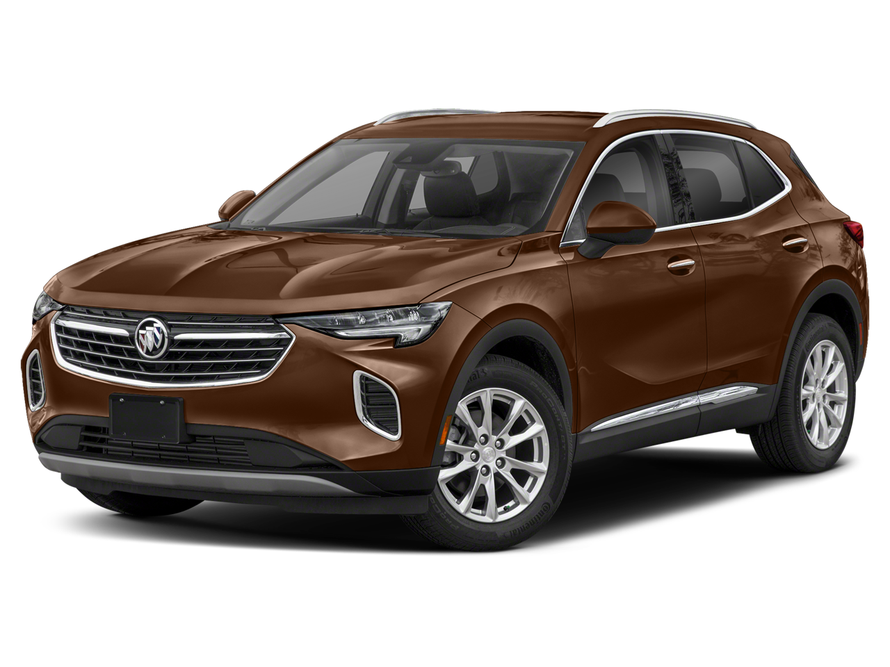 2021 Buick Envision Essence in Satin Steel Metallic — front three-quarter view