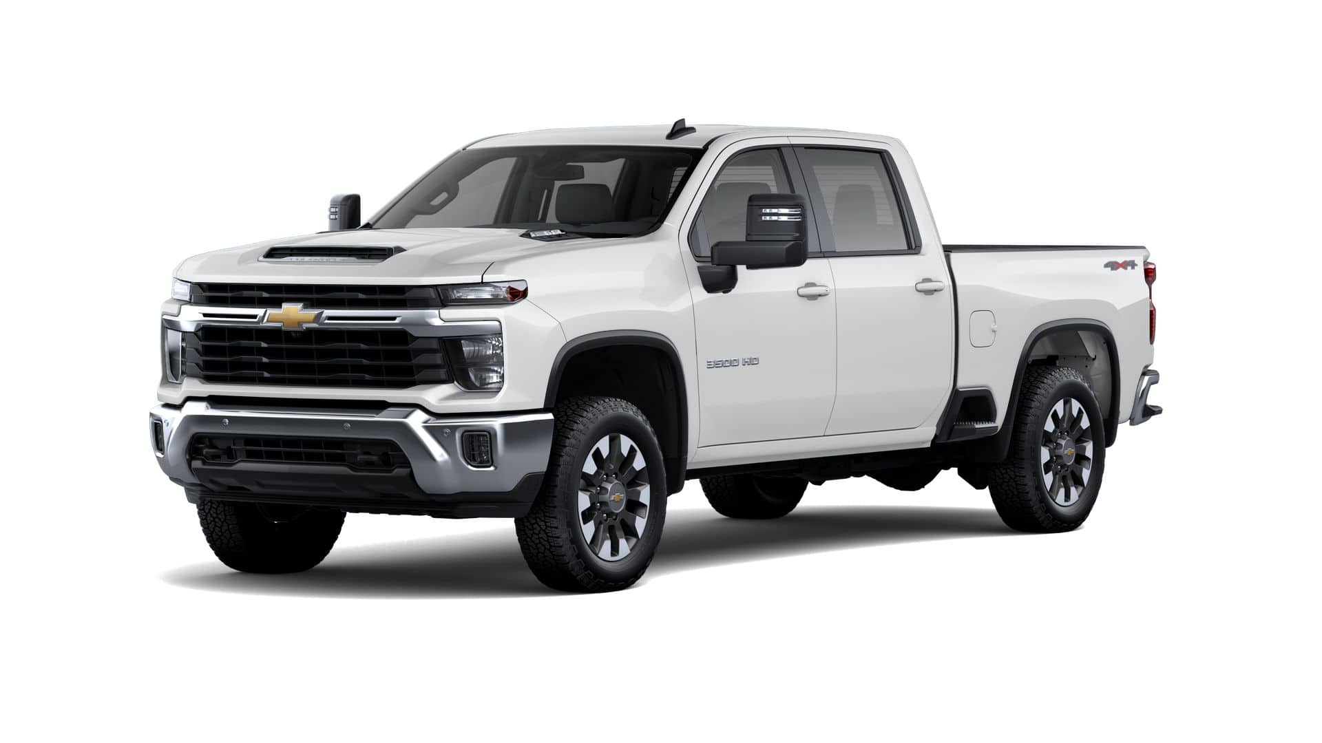 2026 Chevrolet Silverado 3500 HD LT in Summit White — front three-quarter view