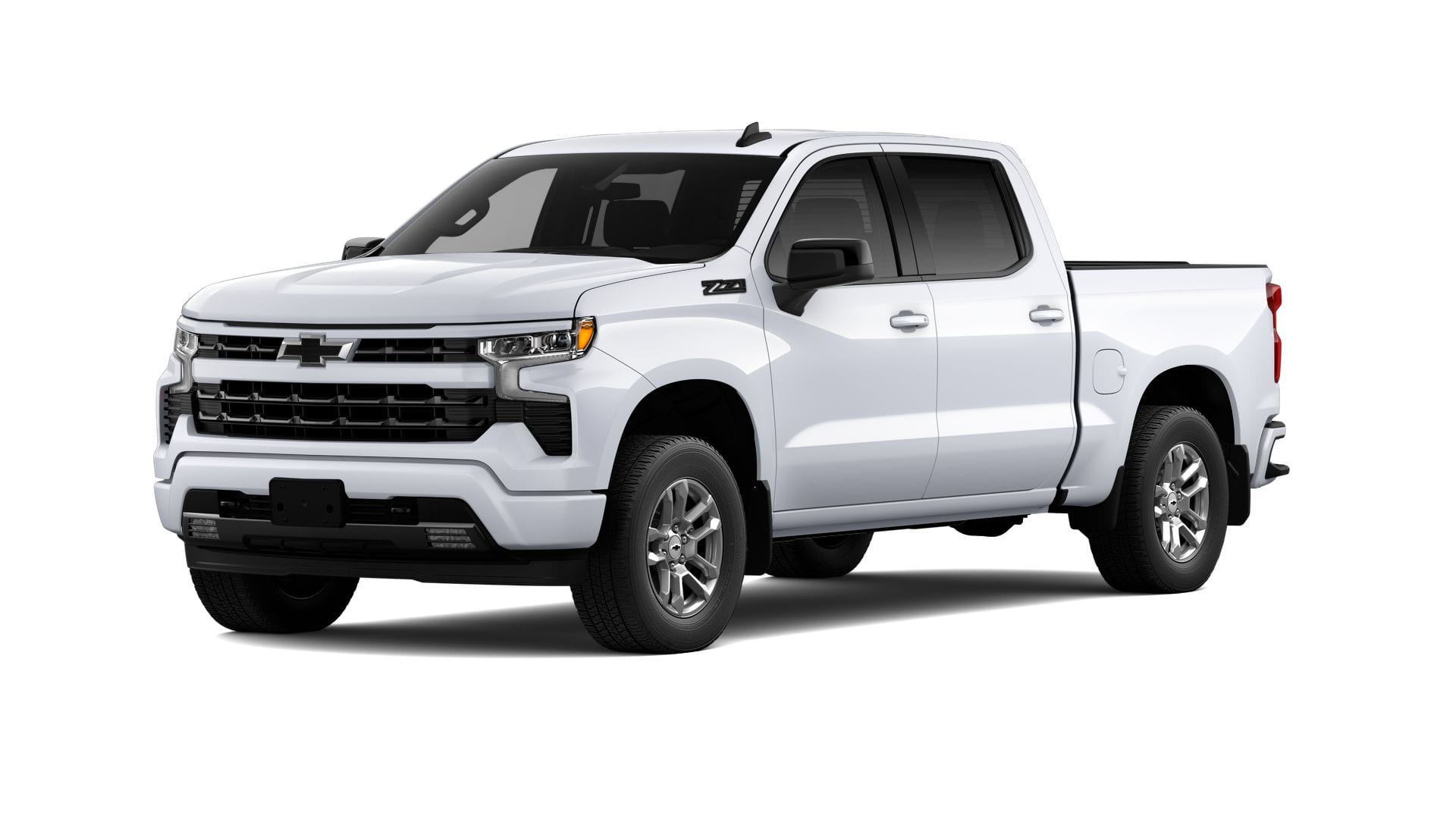 2026 Chevrolet Silverado 1500 RST in Summit White — front three-quarter view