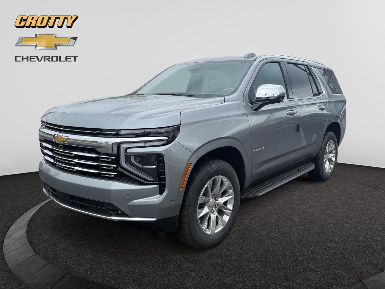 2026 Chevrolet Tahoe Premier in Sterling Gray Metallic — front three-quarter view