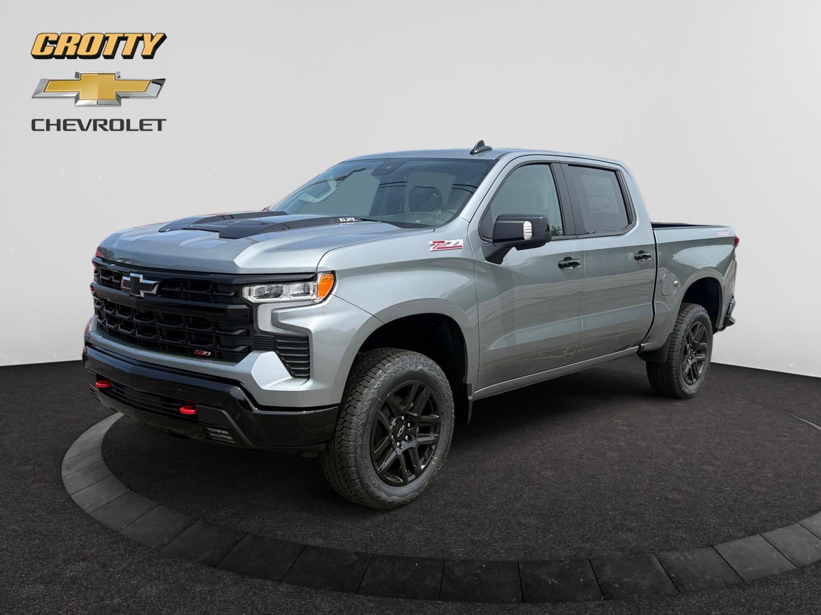 2026 Chevrolet Silverado 1500 LT Trail Boss in Sterling Gray Metallic — front three-quarter view